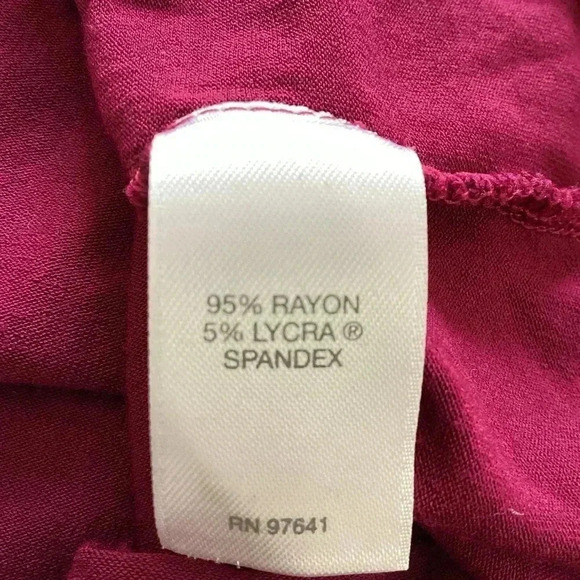 J. JILL Top  Medium Tunic Wearever Collection Rayon Maroon - Picture 7 of 8